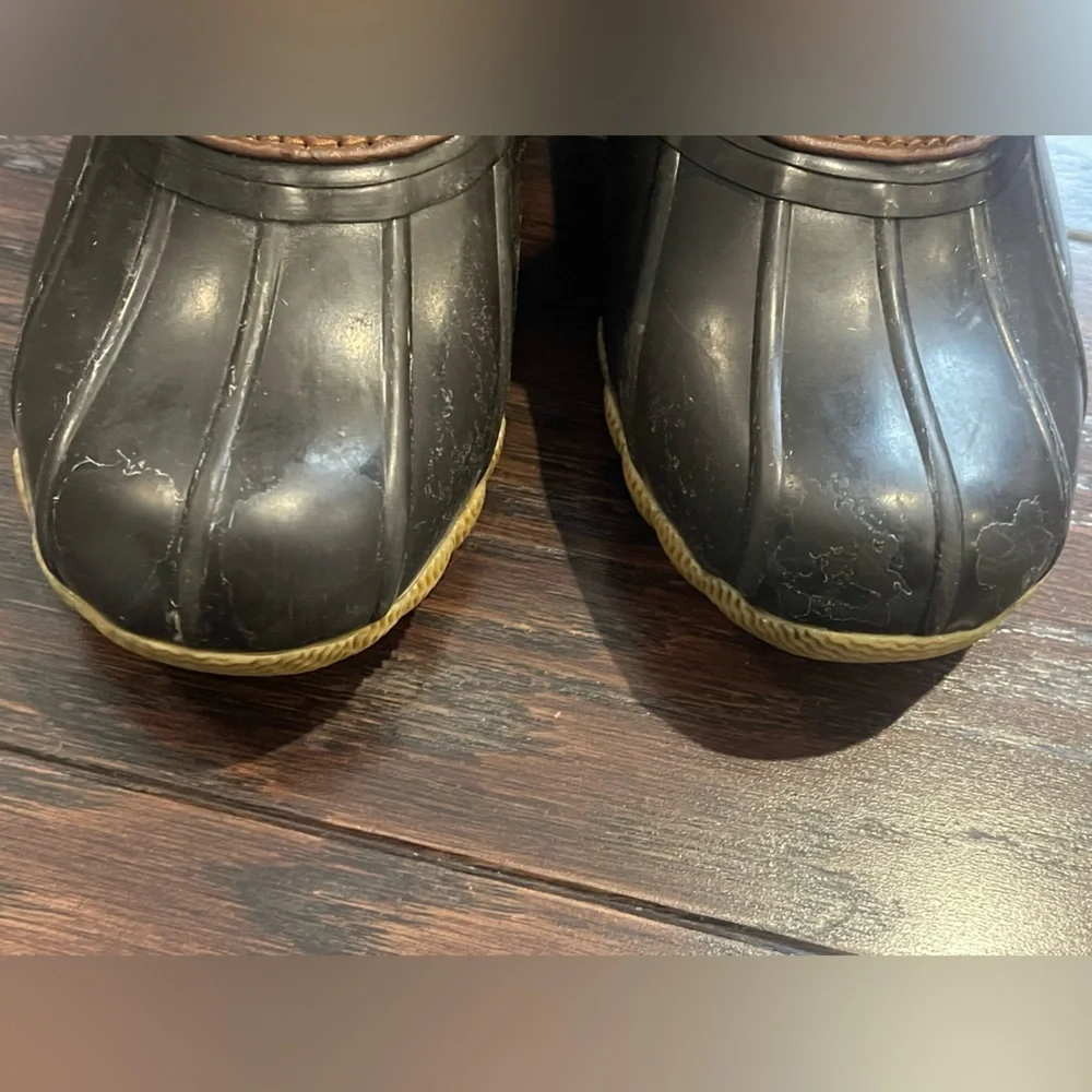 Sperry Boots Girls Size 7  Saltwater Ankle Booties Brown Rubber Waterproof